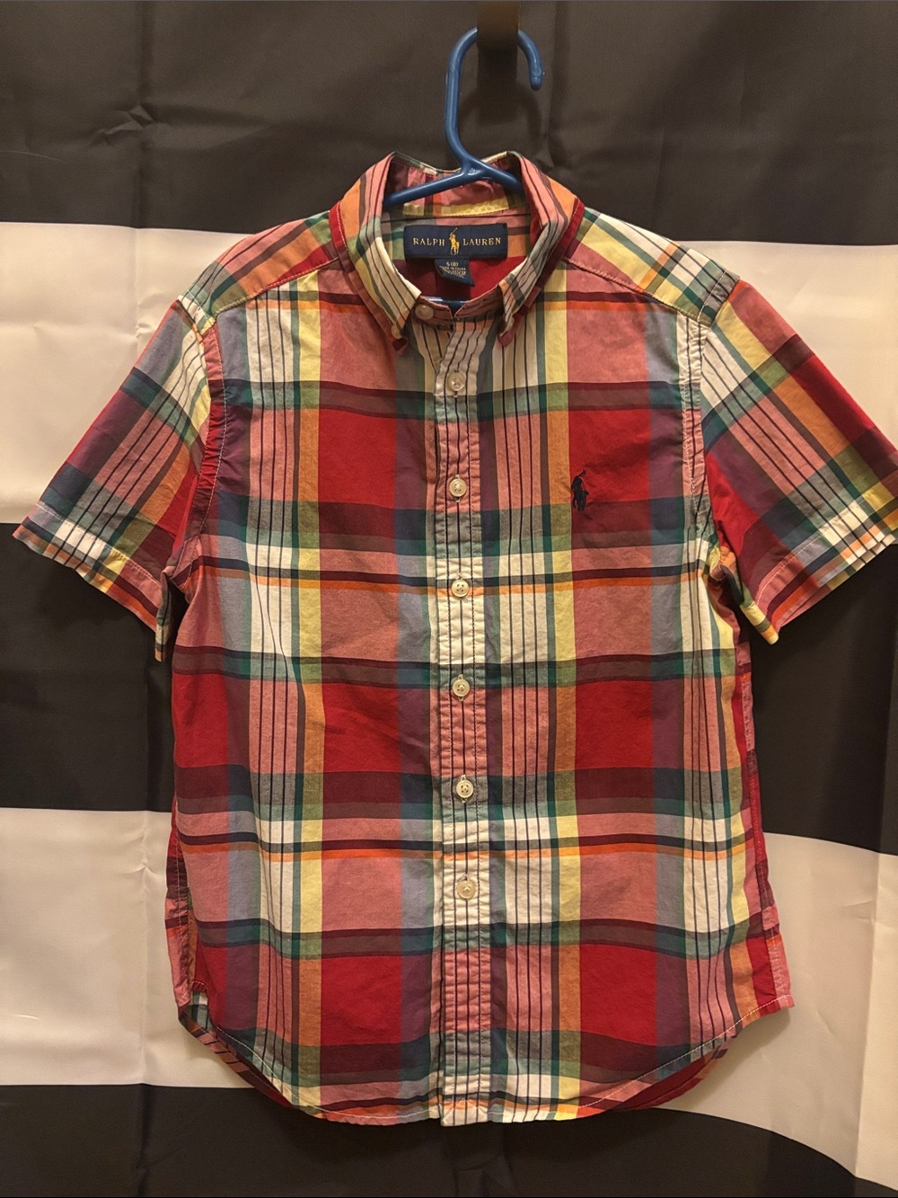 Ralph Lauren Multicolor Plaid Short-Sleeve Button-Down Shirt